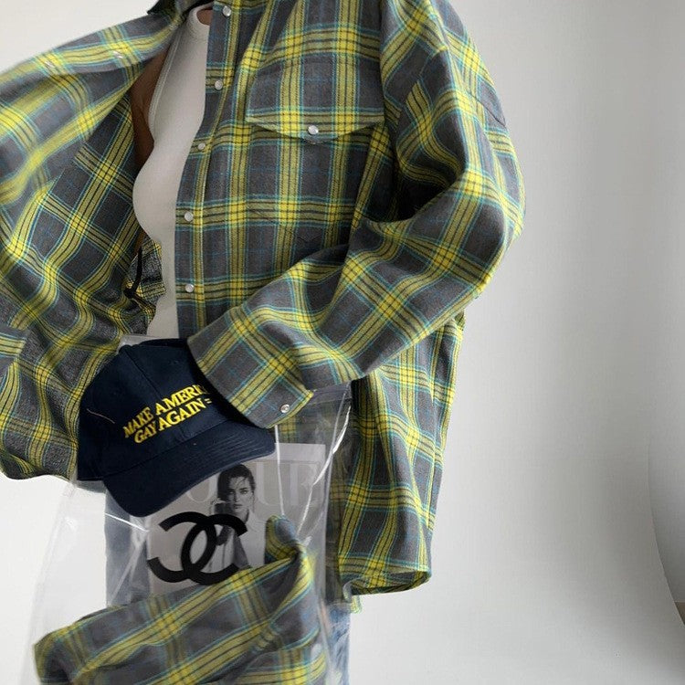 Chemise à carreaux oversize – Style casual et tendance
