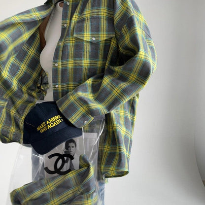 Chemise à carreaux oversize – Style casual et tendance