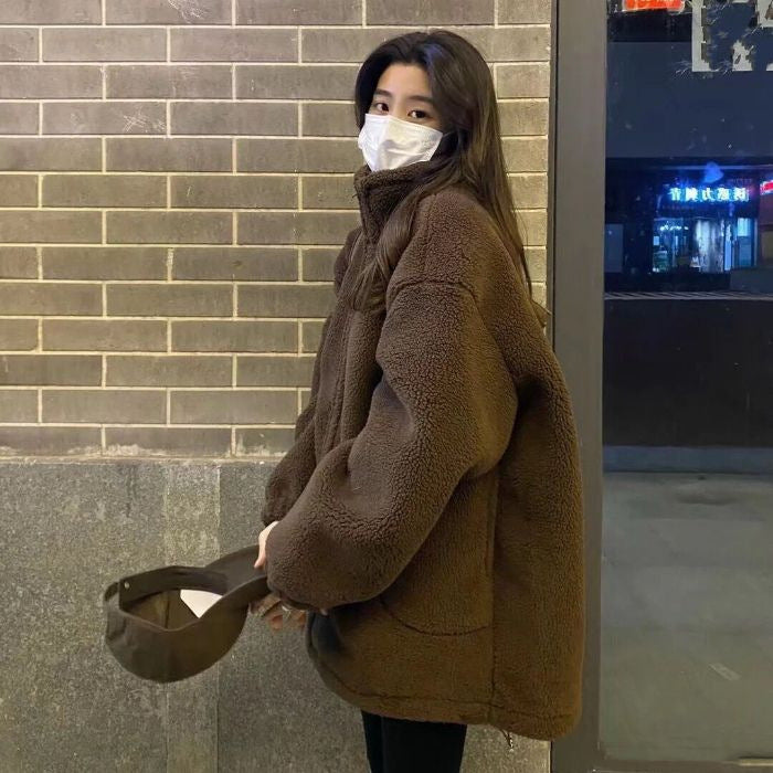Veste teddy oversize – Douceur cocoon pour l’hiver