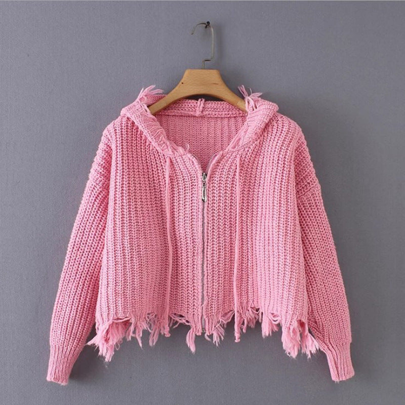 Pull Oversize Épaules Dénudées Maille Fluffy
