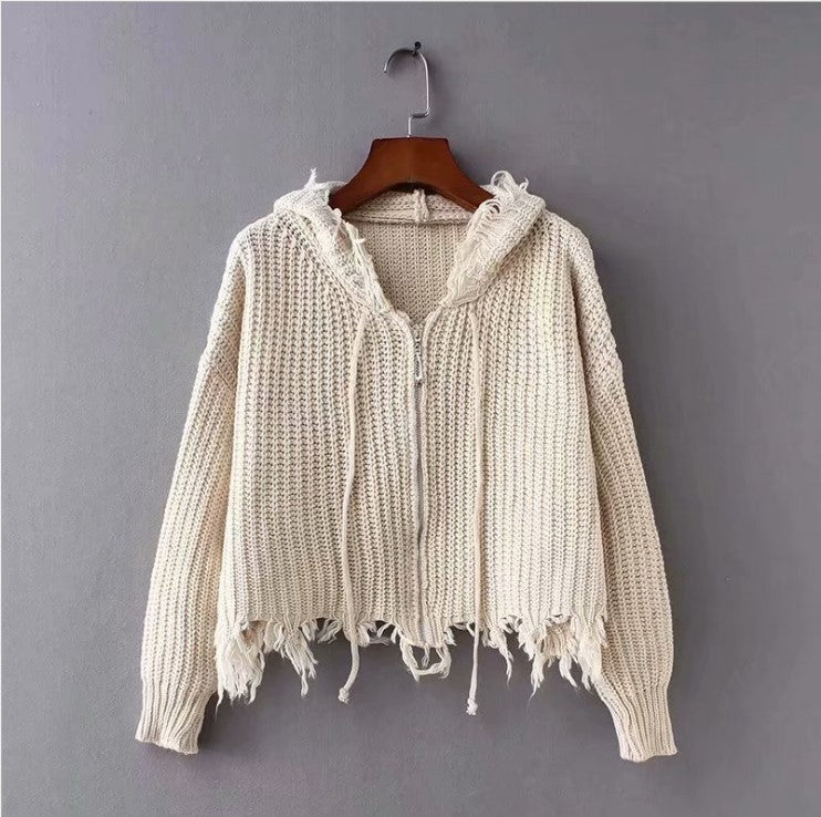 Pull Oversize Épaules Dénudées Maille Fluffy