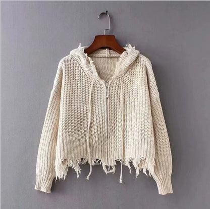Pull Oversize Épaules Dénudées Maille Fluffy