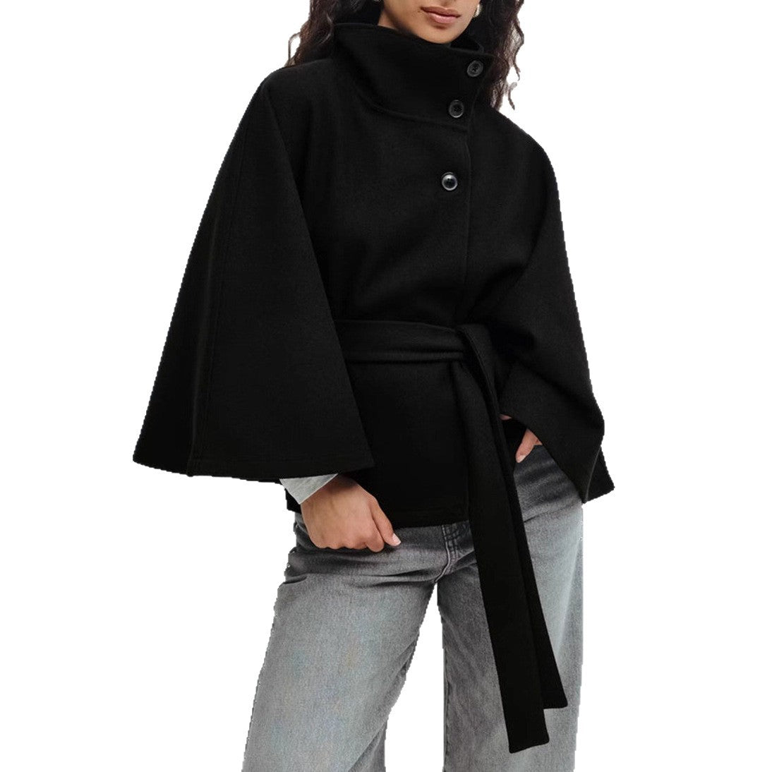 Veste Cape Dramatique Féminine